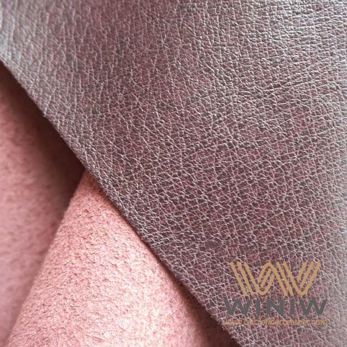 Tela estética do couro de Microfiber da pele de porco de Rich Texture Shoe Lining Synthetic