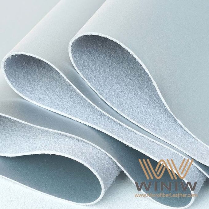 Microfiber bem feito material superior sintético de couro para a sapata